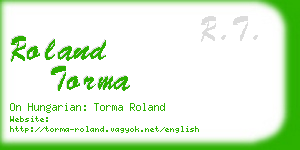 roland torma business card